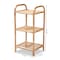 Baxton Studio Barras Modern Bohemian Natural Brown Finished Rattan 3-Tier Display Shelf 205-12685 - alternate 4